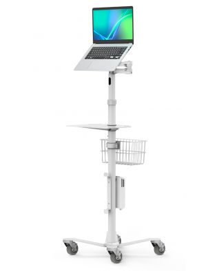Universal IT Mount Medical Rolling Cart - IT Mount Rise Freedom Extended