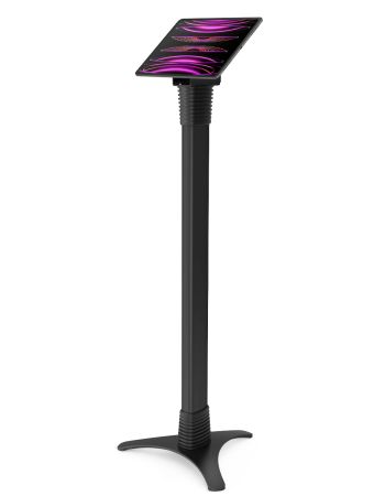 Portable floor stand with Invisible Universal Tablet Mount